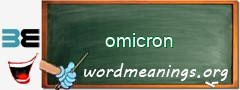 WordMeaning blackboard for omicron